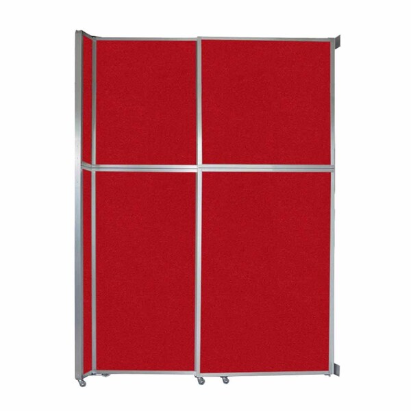 Operable Wall Sliding Room Divider 6'10" x 10'3/4" Red Fabric